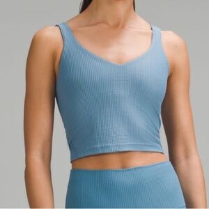 Lululemon Blue Grid Print Align Tank Top